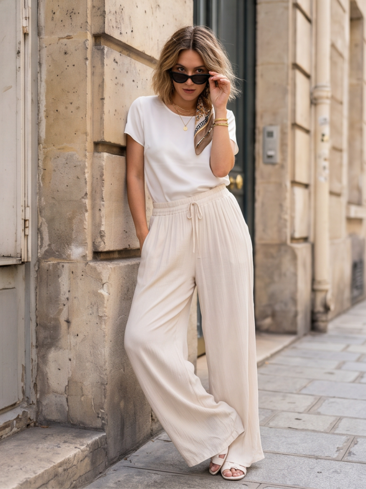 Pantalon Clara - Crépon Doux