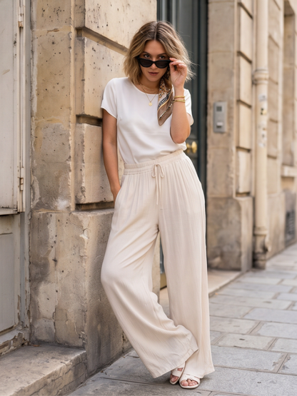 Pantalon Clara - Crépon Doux