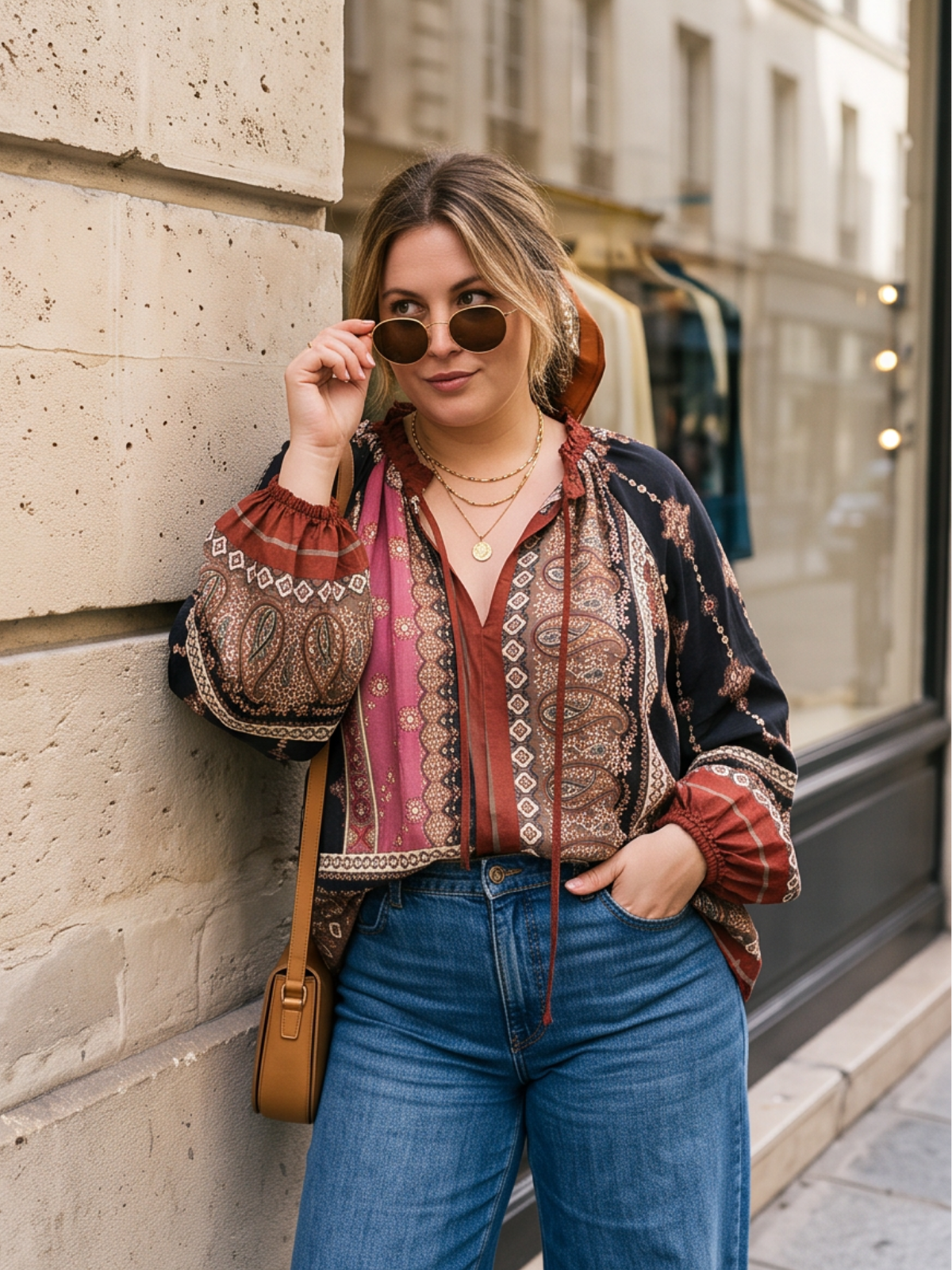 Blouse Odette - Paisley Noir