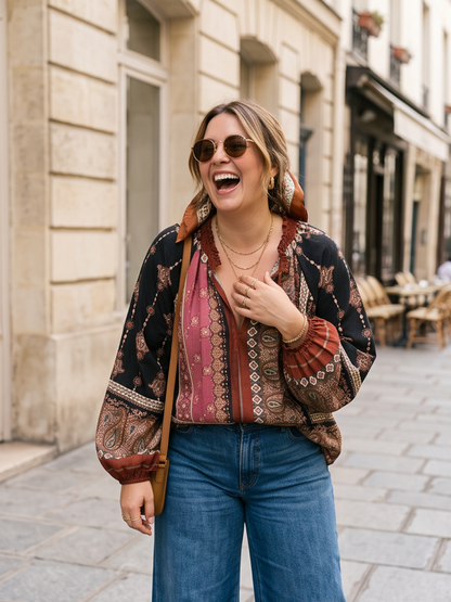 Blouse Odette - Paisley Noir