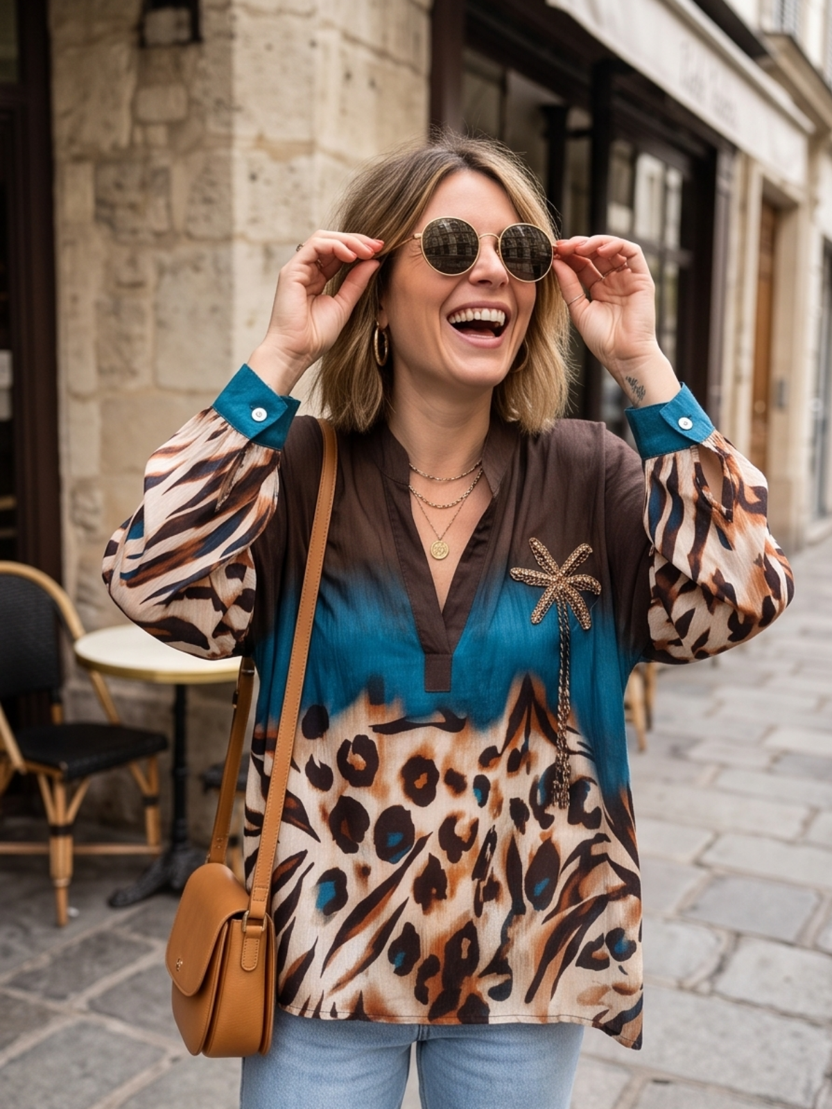 Blouse Odile - Imprimé Zèbre