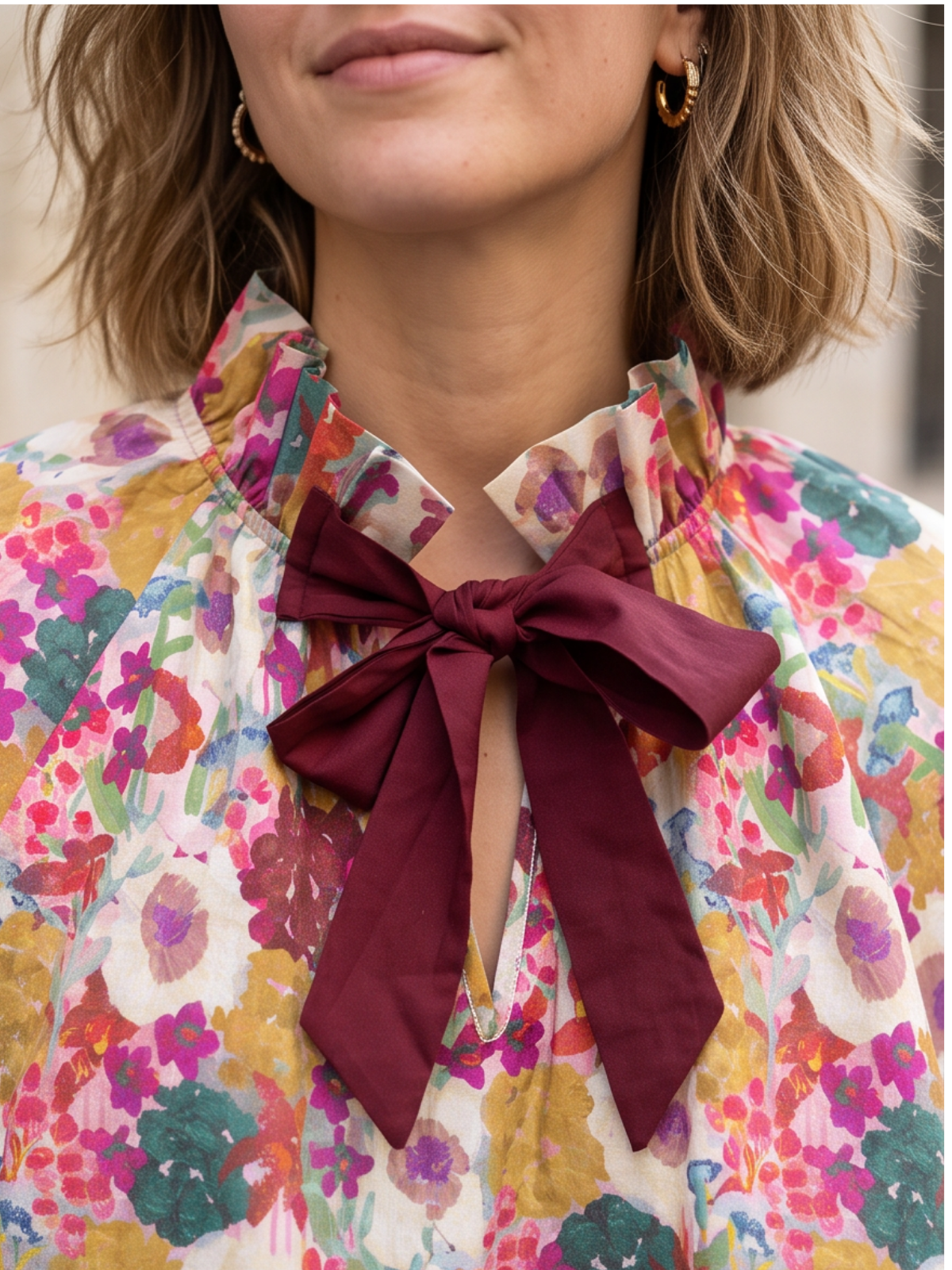 Blouse Pervenche - Fleurie Bordeaux