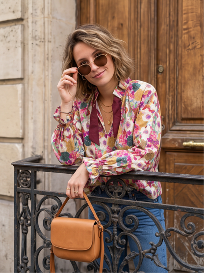 Blouse Pervenche - Fleurie Bordeaux