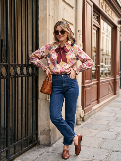 Blouse Pervenche - Fleurie Bordeaux