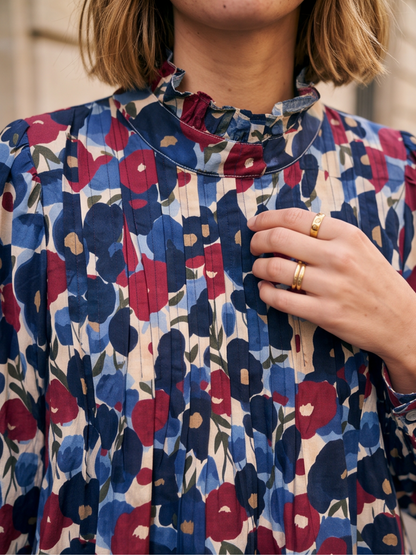 Blouse Philomène - Imprimé Fleuri Col Volanté