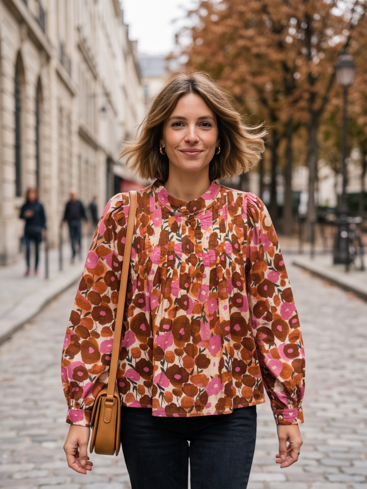 Blouse Philomène - Imprimé Fleuri Col Volanté