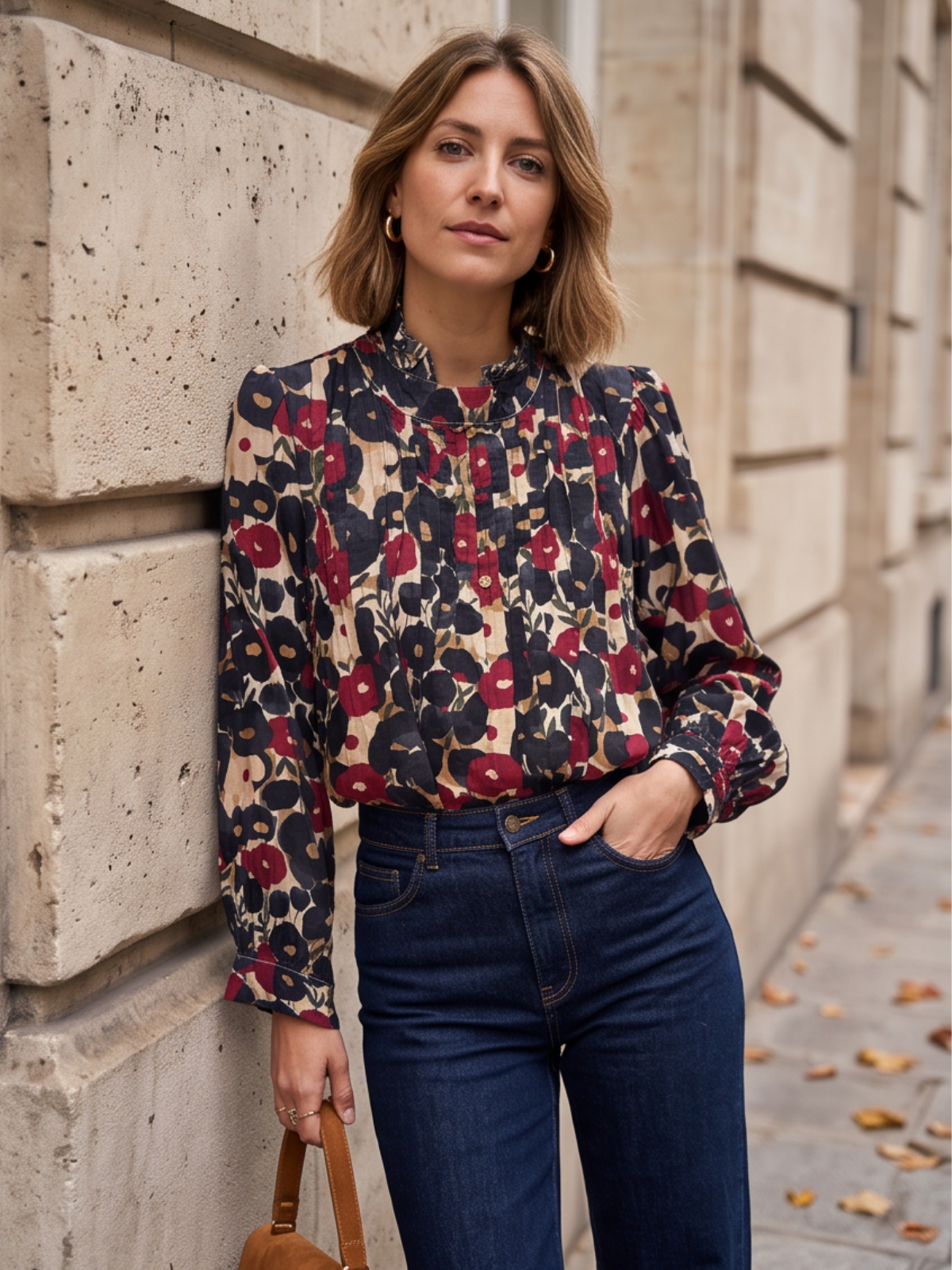 Blouse Philomène - Imprimé Fleuri Col Volanté