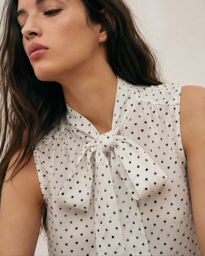 Blouse Pois Lavallière