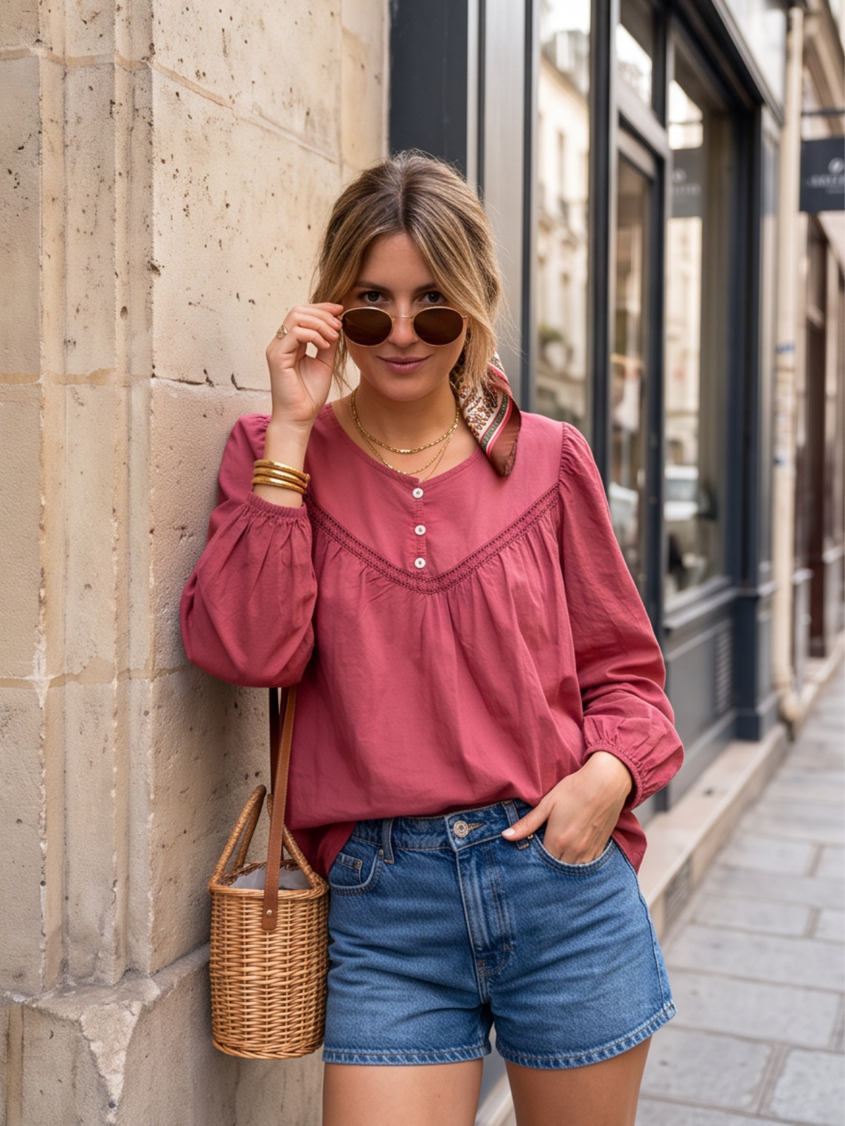 Blouse Salomé - Manches Bouffantes Coton