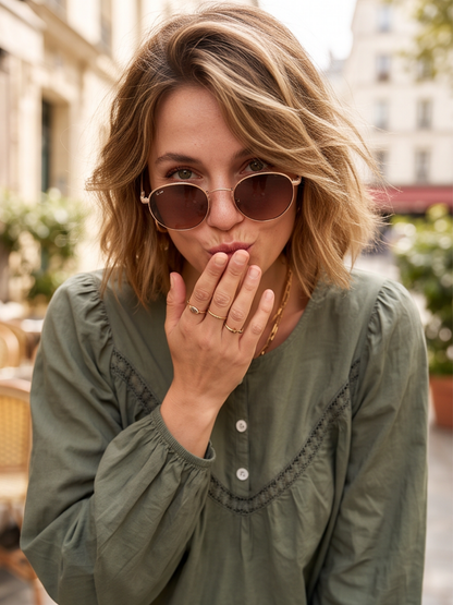 Blouse Salomé - Manches Bouffantes Coton