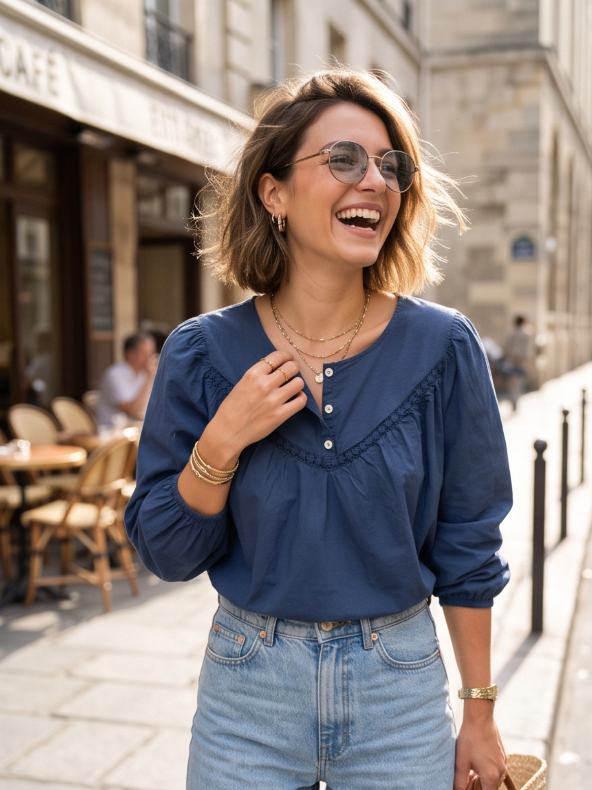 Blouse Salomé - Manches Bouffantes Coton