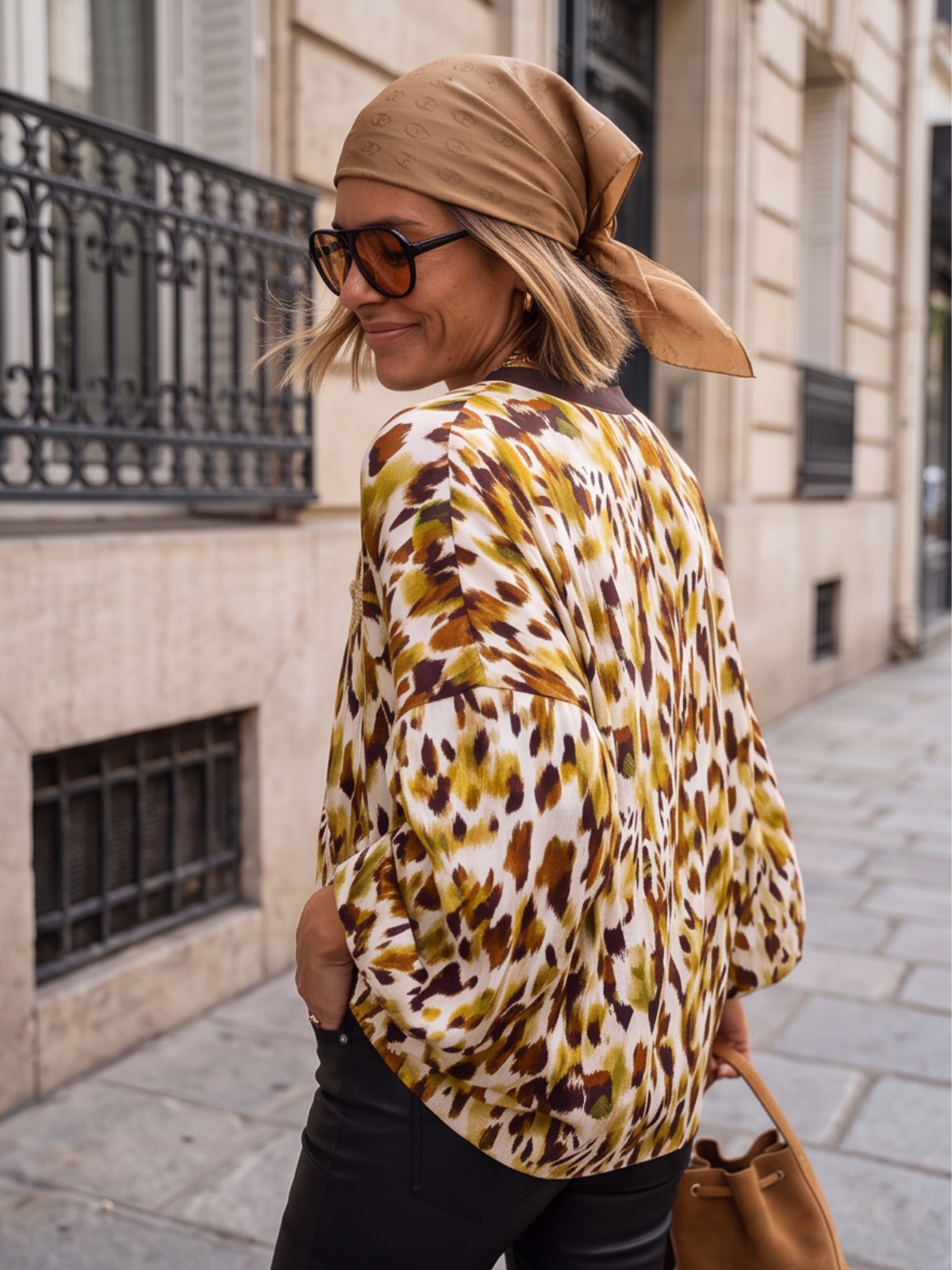 Blouse Shanon - Imprimée Moutarde