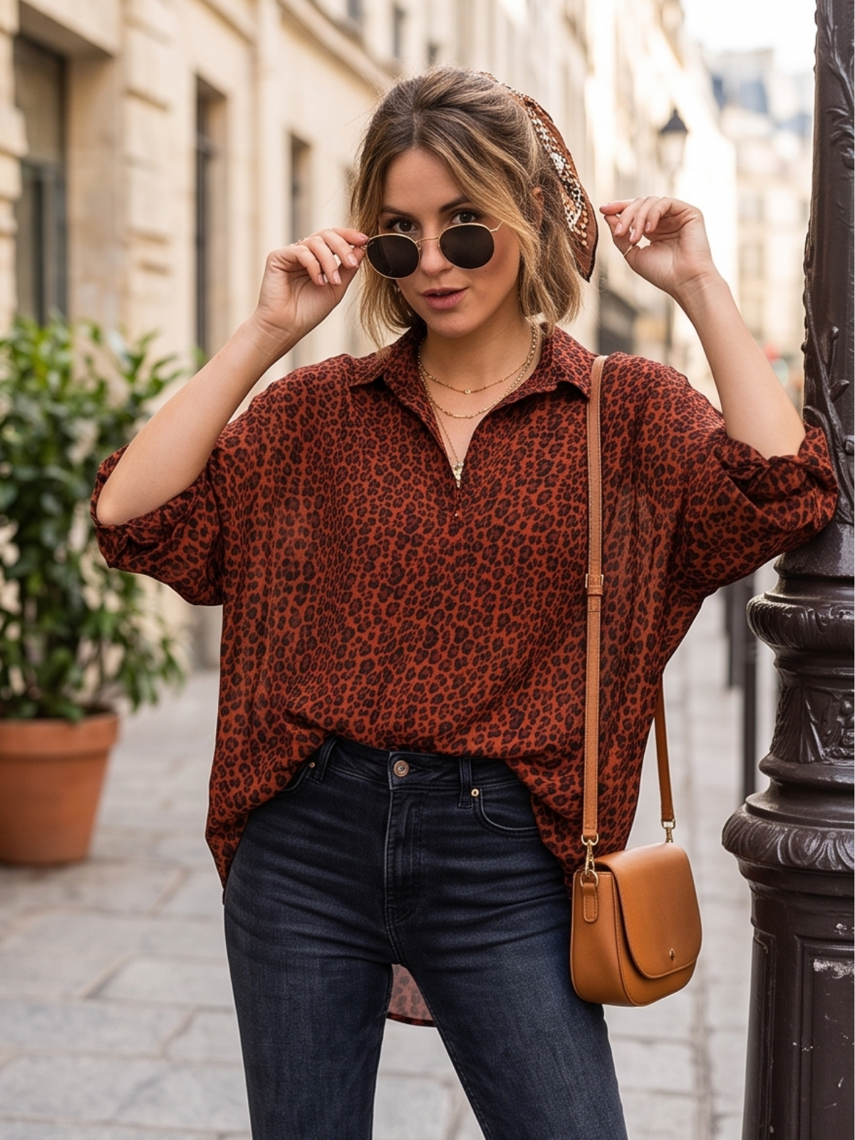 Blouse Thaïs - Léopard