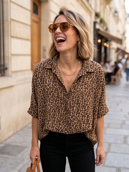 Blouse Thaïs - Léopard