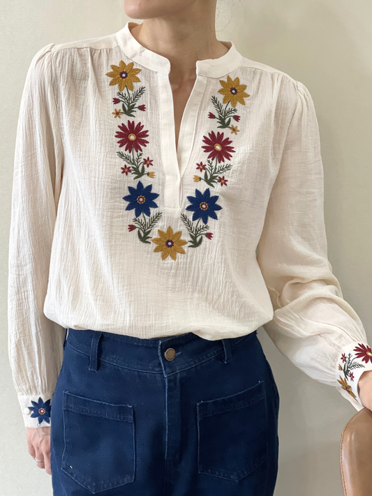 Blouse Broderies Colorées