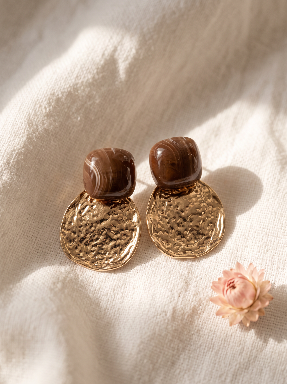 Boucle d'Oreille Martelée