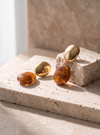 Boucles Galets Ambrés