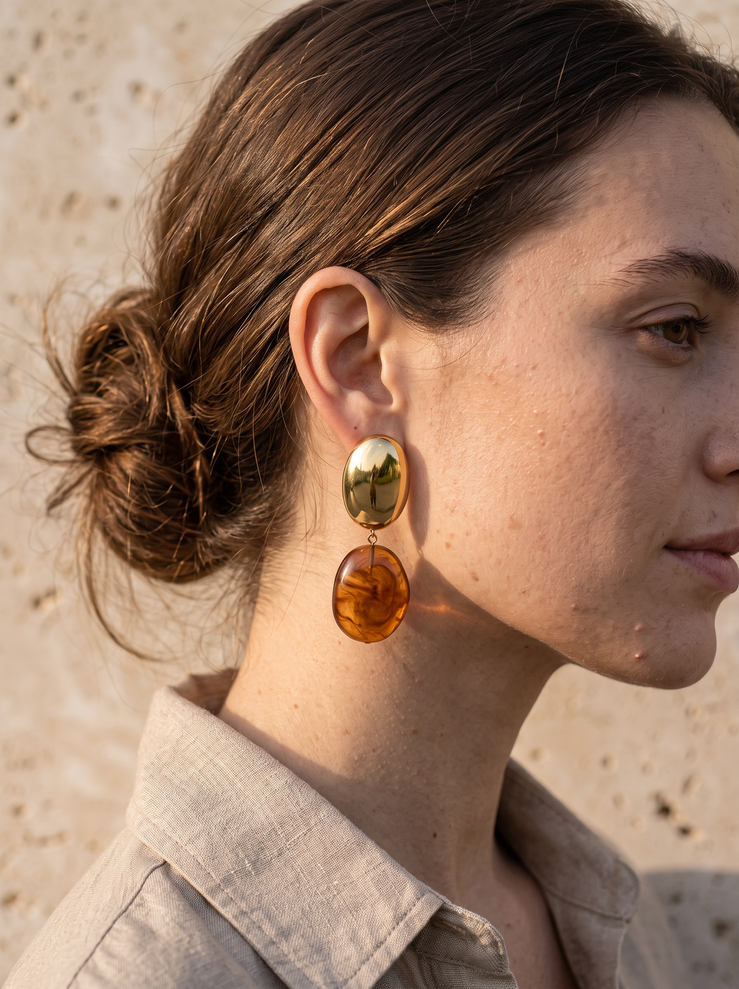 Boucles Galets Ambrés