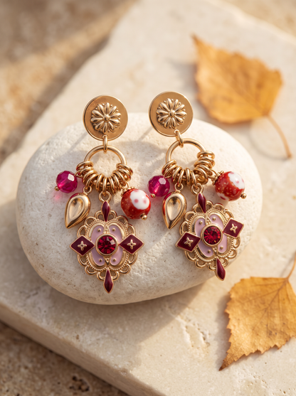 Boucles d'Oreilles Bohèmes - Doré