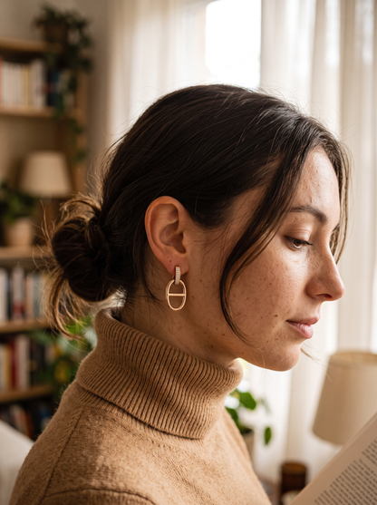 Boucles d'Oreilles Dorées