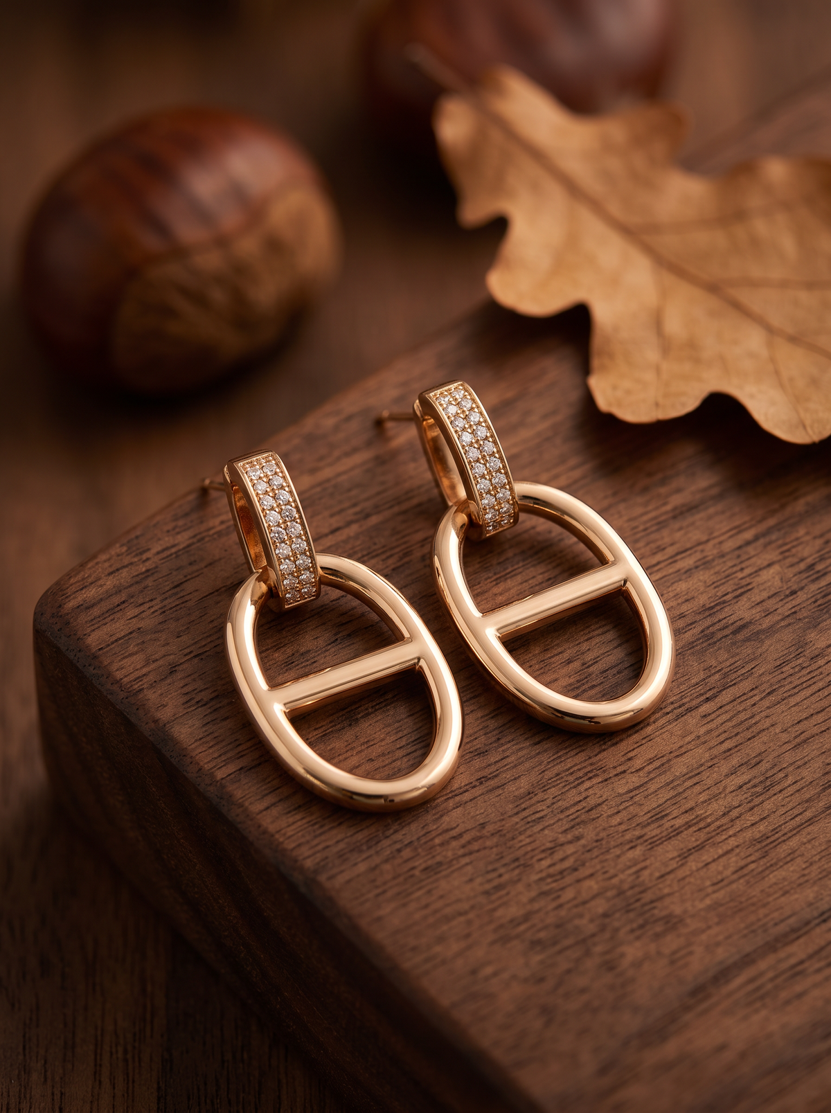 Boucles d'Oreilles Dorées