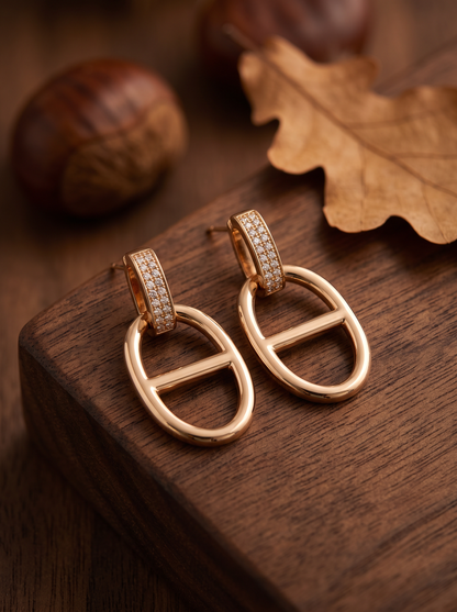 Boucles d'Oreilles Dorées