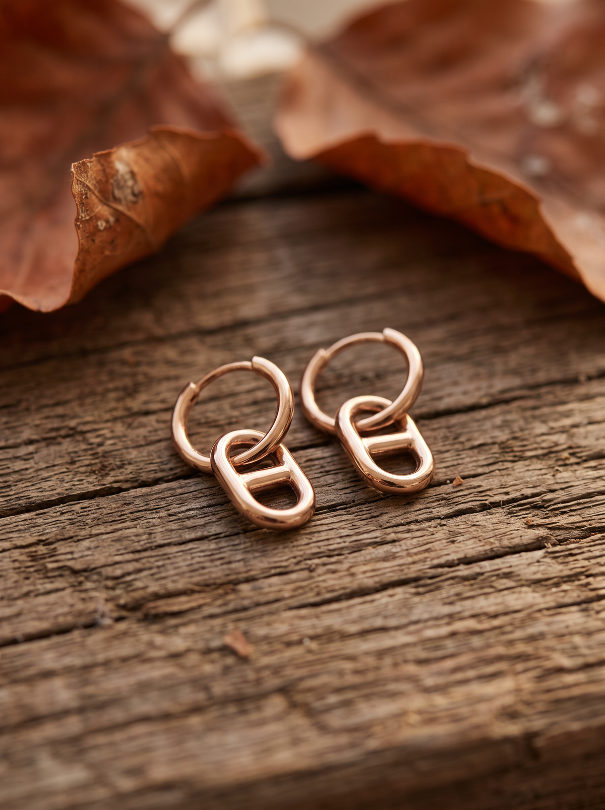 Boucles d'Oreilles Mini Créoles Maille - Doré