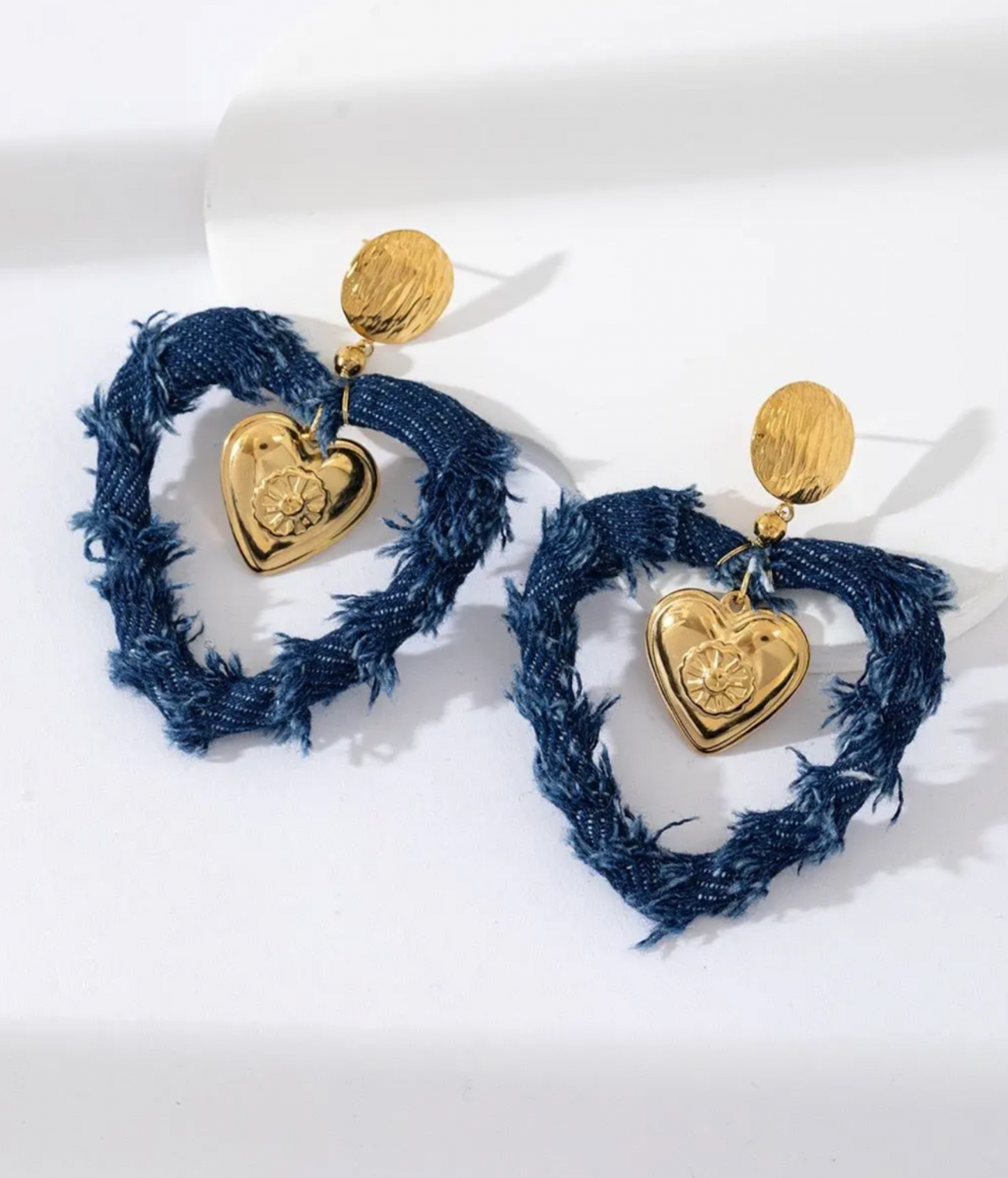 Boucles Denim Doré
