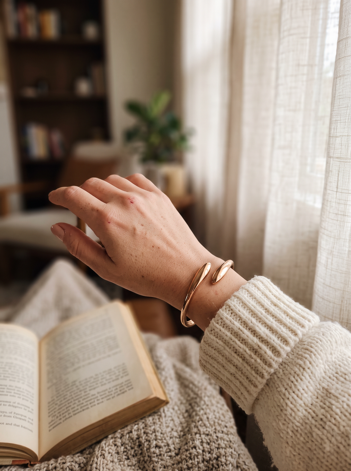 Bracelet Jonc Fin - Doré