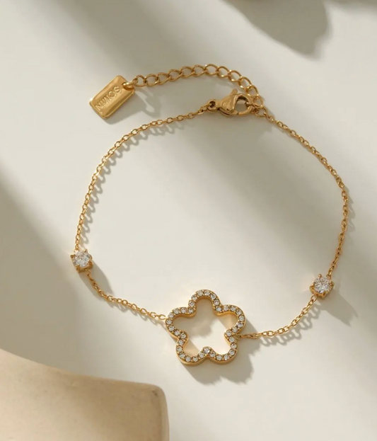 Bracelet Fleur Brillante