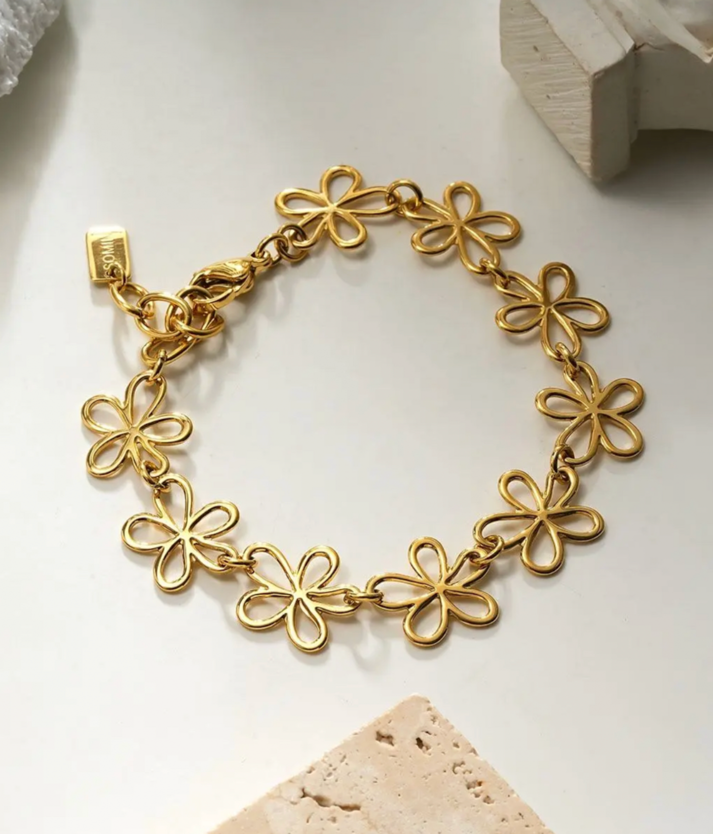 Bracelet Fleurs Dorées