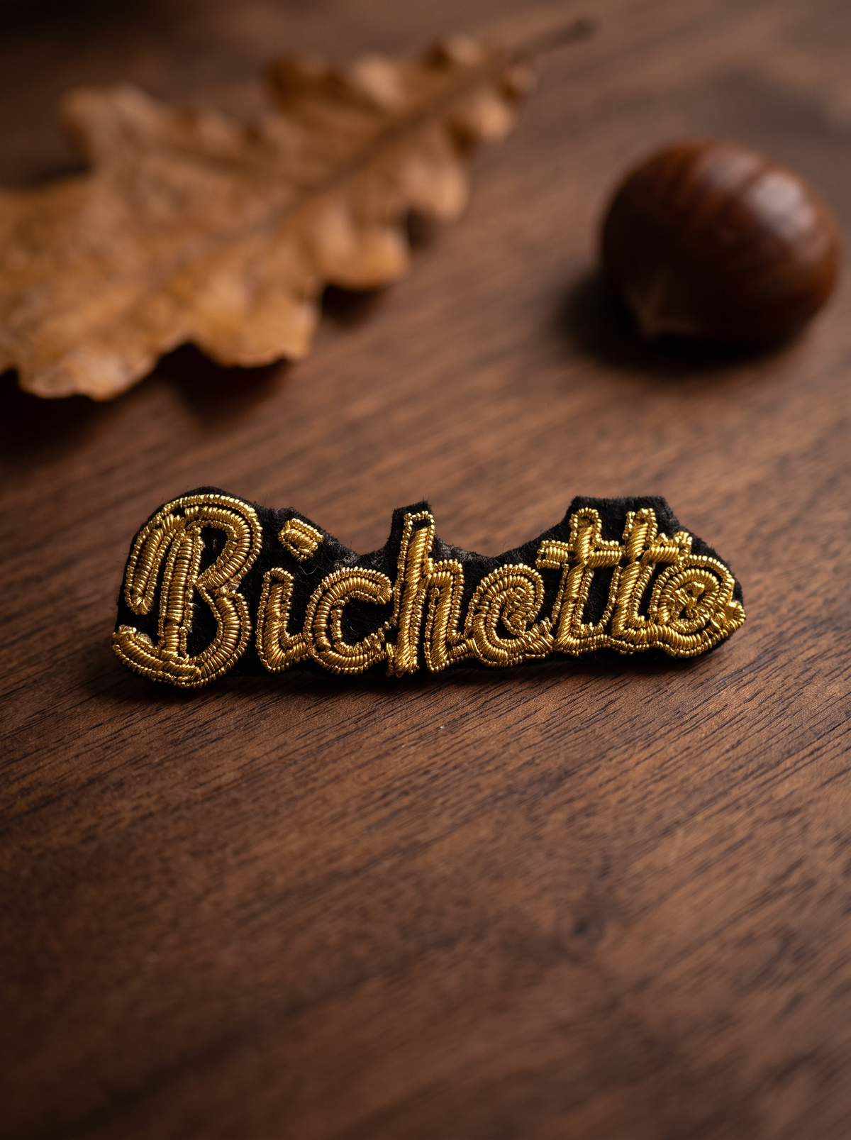 Broche Artisanale Bichette - Doré