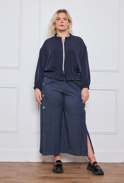 Veste Zippée Satinée - TU du 44 au 50
