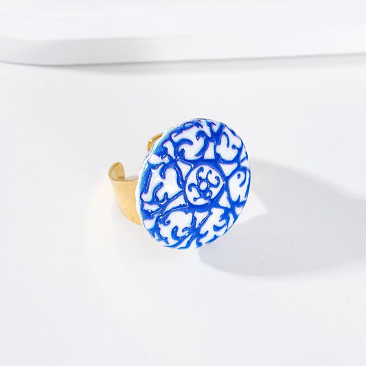 Bague Ronde Bleue