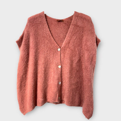 Cardigan Mohair sans Manches