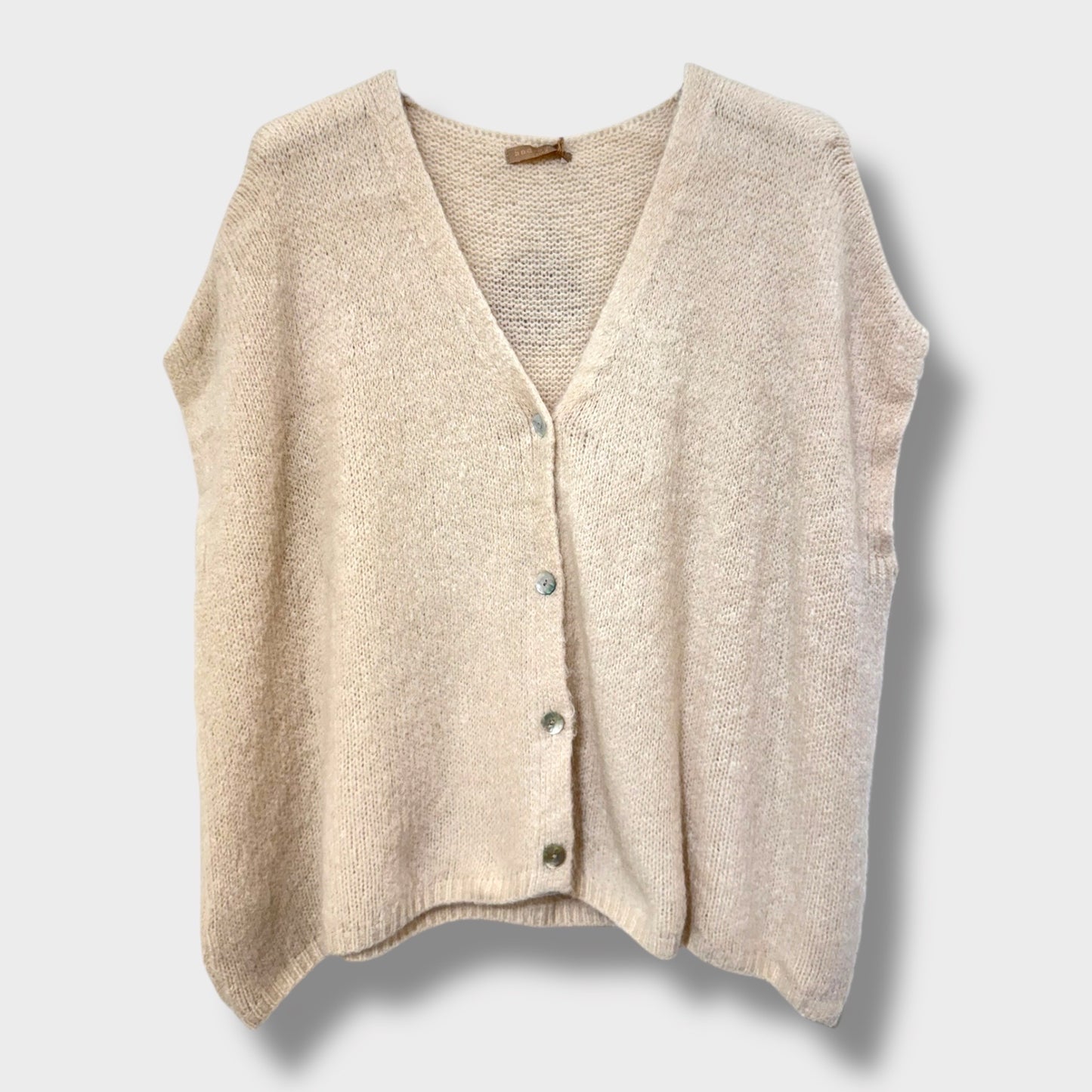 Cardigan Mohair sans Manches