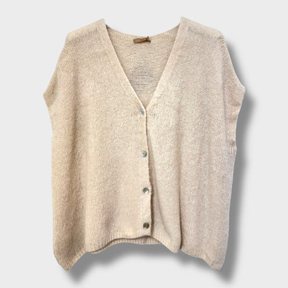 Cardigan Mohair sans Manches