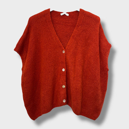 Cardigan Mohair sans Manches