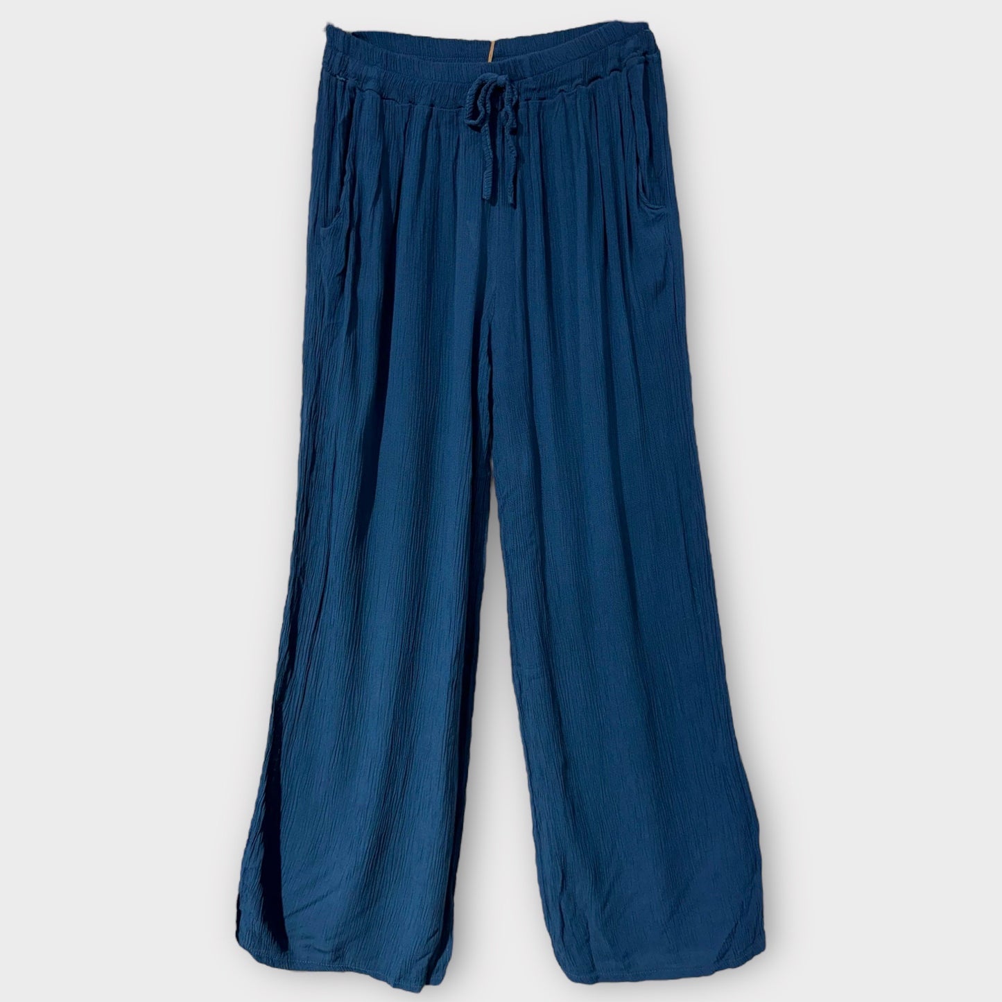 Pantalon Droit Crépon