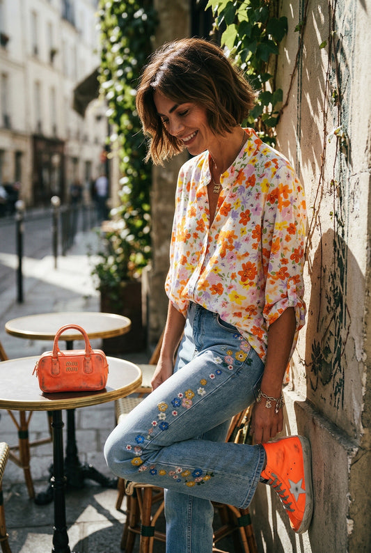 Chemise Liberty Floral Orange