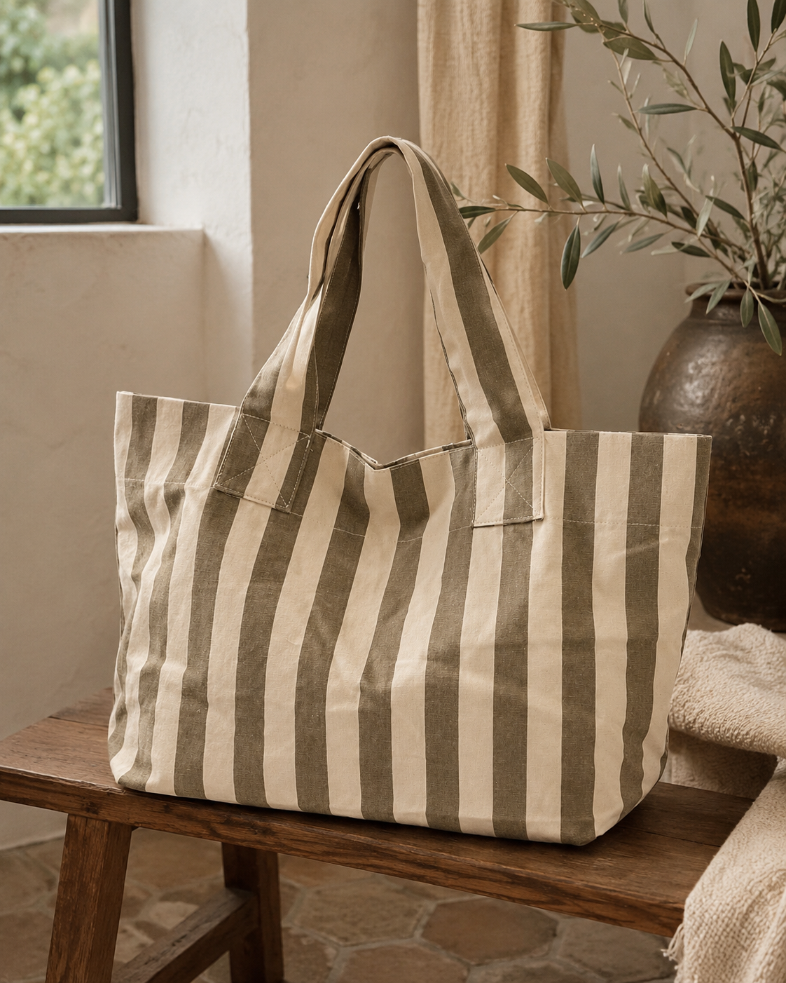 Sac Cabas Rayé Été