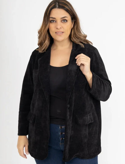 Veste en Velours Grande Taille
