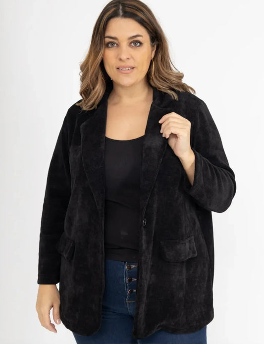 Veste en Velours Grande Taille