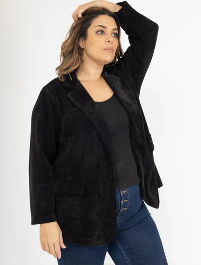 Veste en Velours Grande Taille