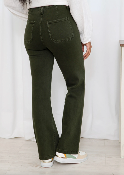 Jean Boutonné Wide Leg