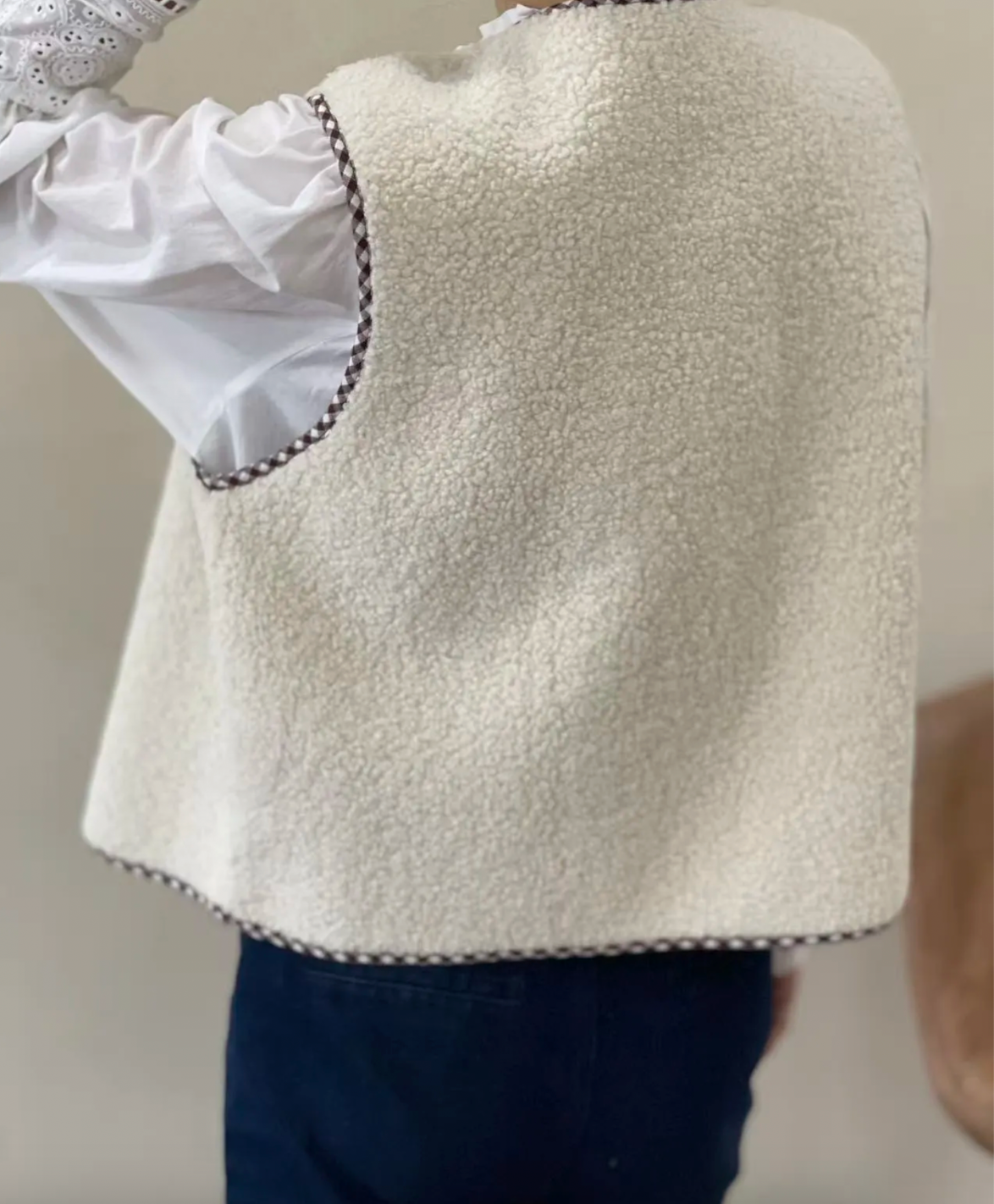 Gilet Bouclette Vichy
