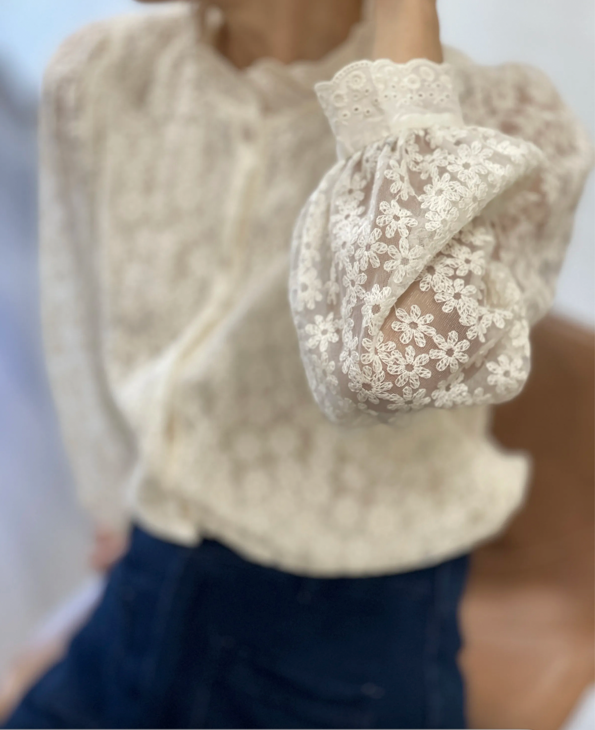 Chemise Manches Longues Brodée