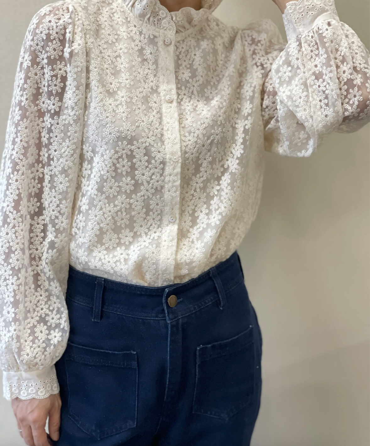 Chemise Manches Longues Brodée