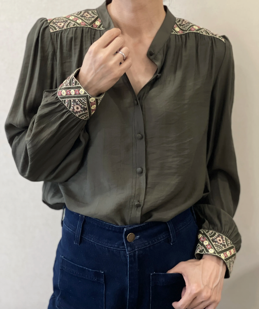 Blouse Bohème Kaki