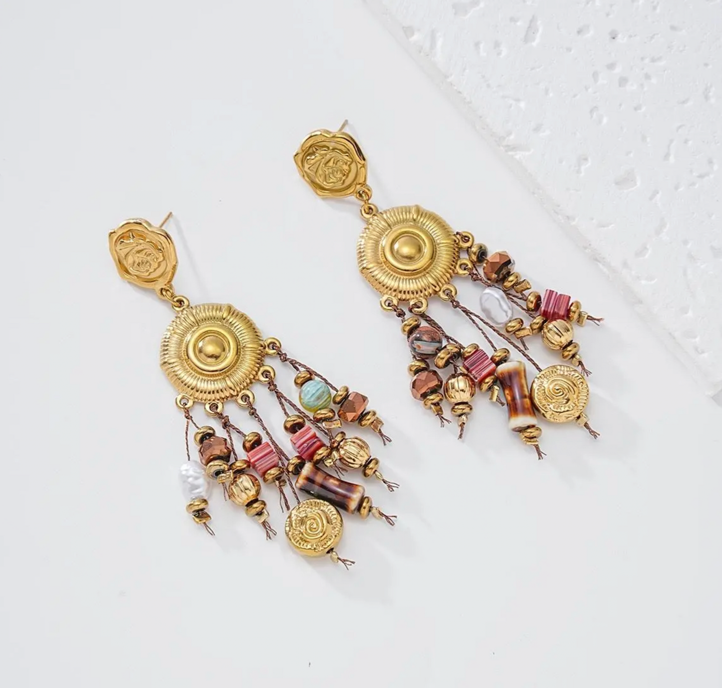 Boucles Ethniques Dorées